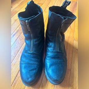 Tuff Rider Ladies PADDOCK BOOTS Black Baroque Front Zip YKK Metal Zipper Size 9